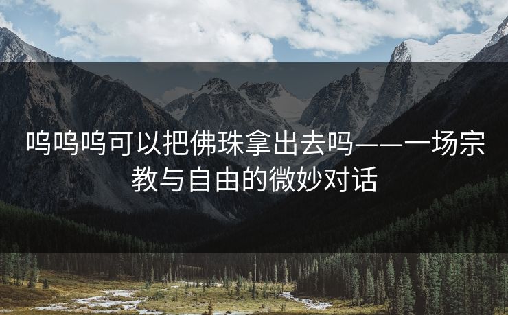 呜呜呜可以把佛珠拿出去吗——一场宗教与自由的微妙对话